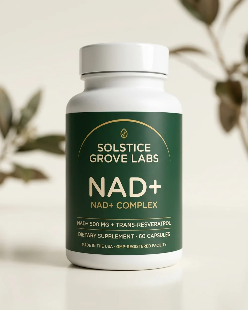 Solstice Grove Labs NAD+ Capsules with trans-resveratrol