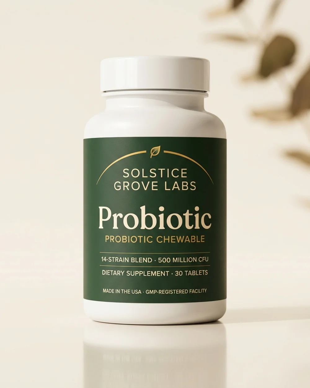 Solstice Grove Labs Probiotic Chewable tablets